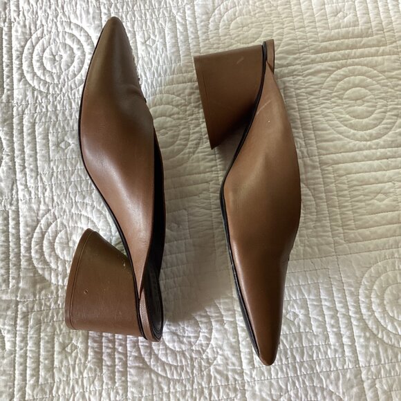 Mercedes Castillo Leather Animal Print Mules Women's Size: 9.5/39.5 - Picture 13 of 15